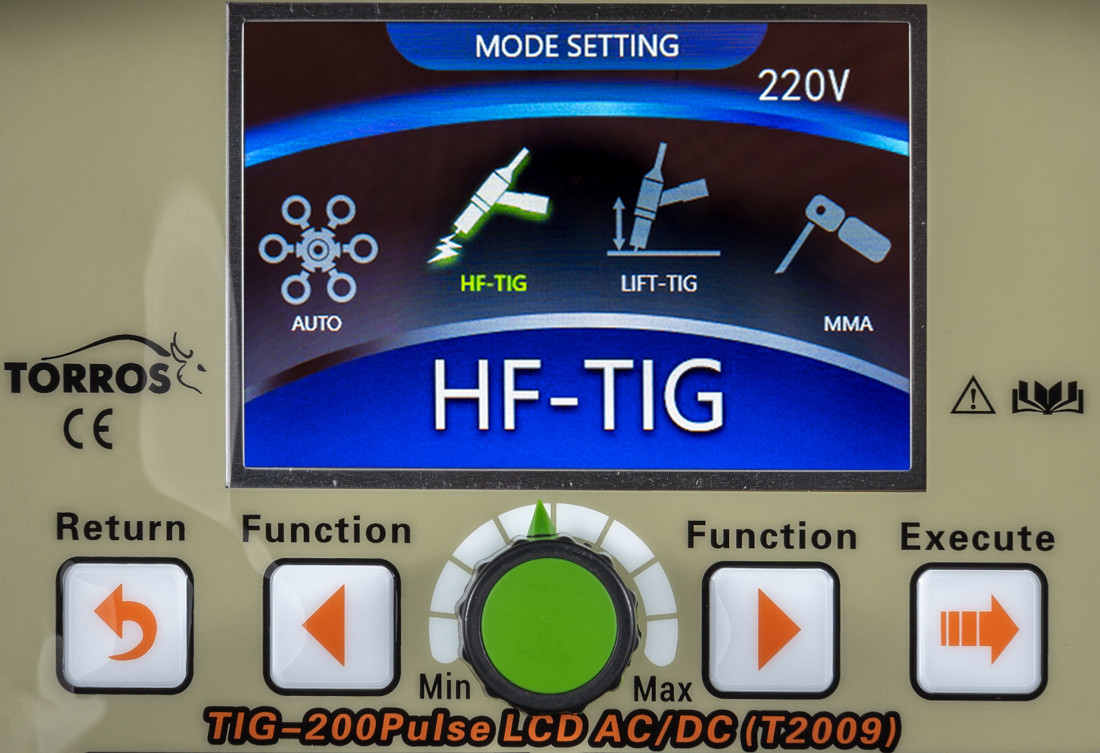 Инвертор TORROS TIG200Pulse LCD AC/DC (T2009) , арт.104T012013, 220B (Китай) - фото 2 - id-p215086983