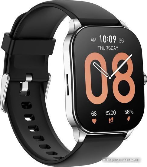 Умные часы Amazfit Pop 3S (серебристый, с силиконовым ремешком) - фото 2 - id-p215093605