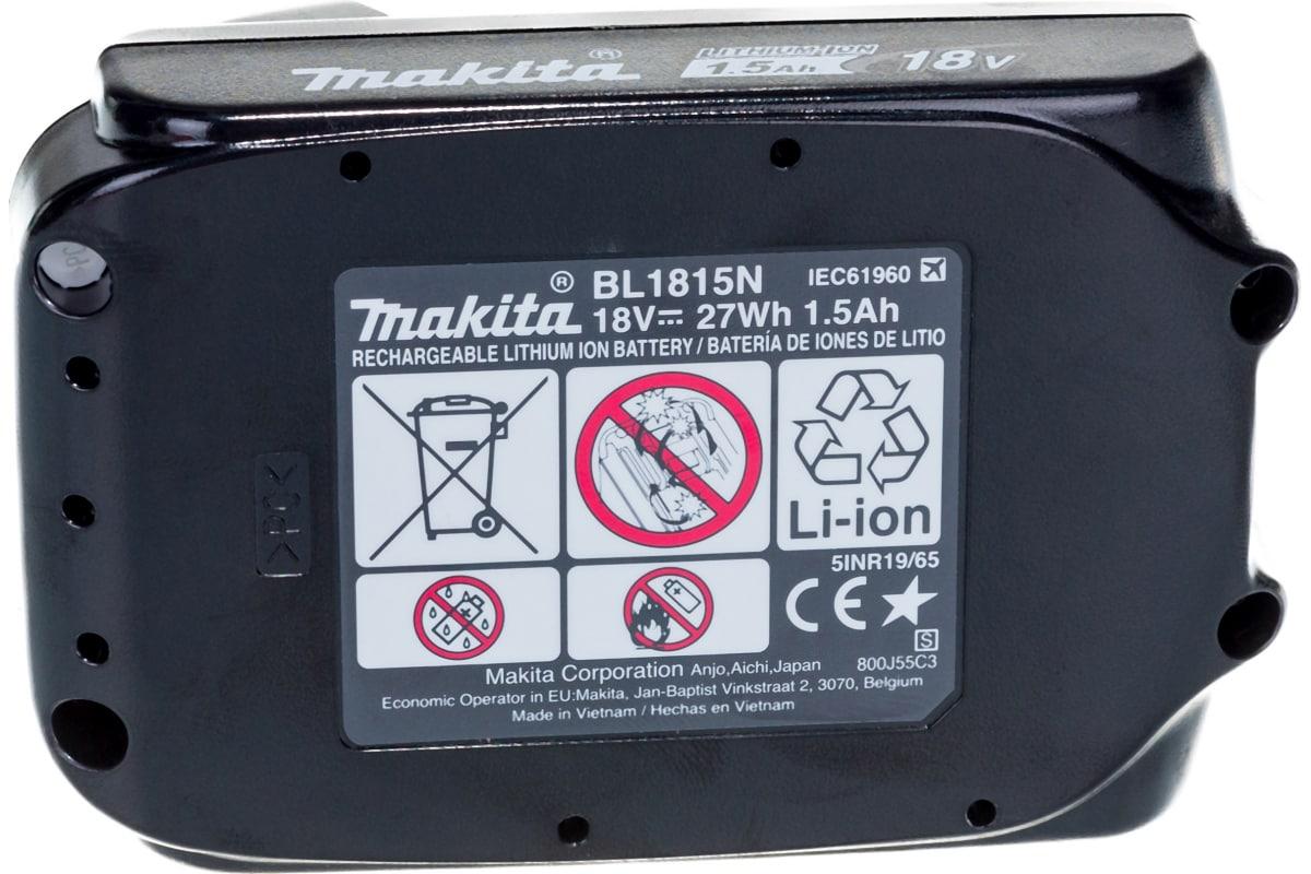 Аккумулятор Makita BL1815N (18В/1.5 Ah) - фото 10 - id-p215093685