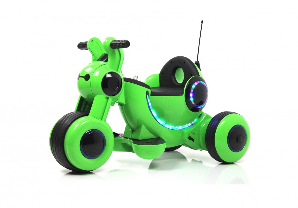 Детский электромотоцикл HL300 зеленый - фото 1 - id-p215094288