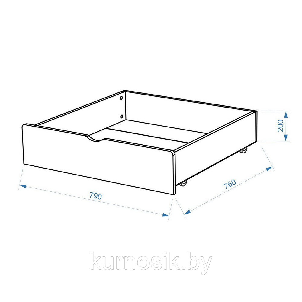 Подростковая кровать Pituso BamBino +Ящик (2 места), Белый - фото 3 - id-p215102955