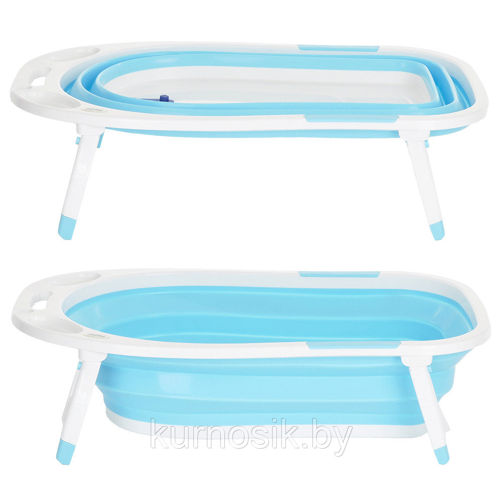 Ванночка детская для купания PITUSO, складная, 85 см, Светло-голубая 8833 - фото 5 - id-p215105893