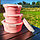 Набор круглых силиконовых контейнеров 4 шт. / Набор складных ланч-боксов (350мл, 500мл, 800мл,1200мл) Розовый, фото 6