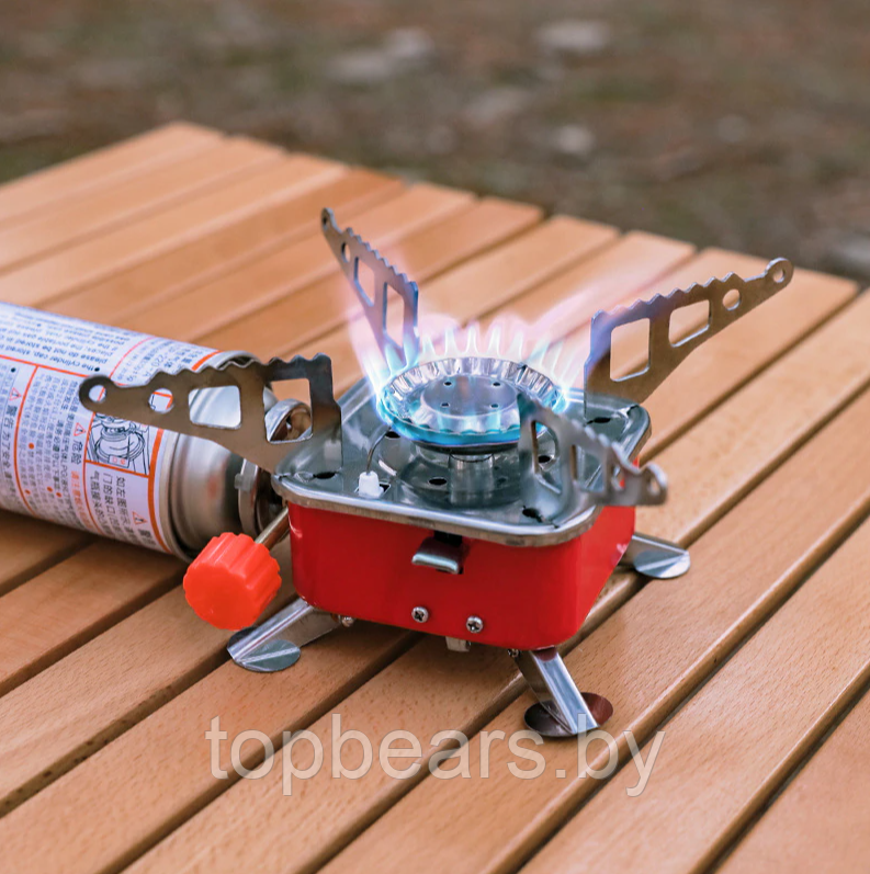 Плитка газовая, туристическая с пьезоподжигом PORTABLE CARD TYPE STOVE ZT-202 - фото 4 - id-p215108405