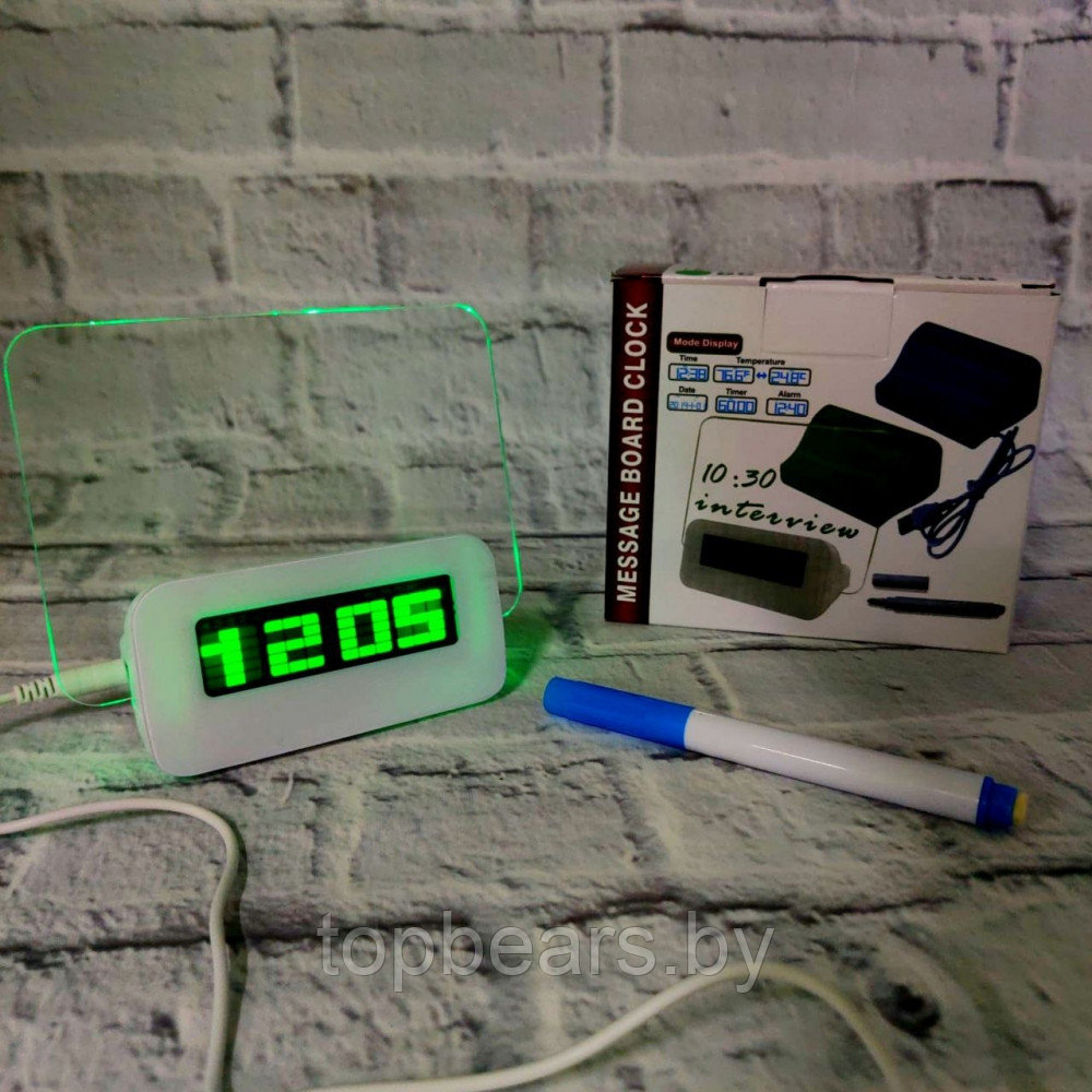 Креативные LED Часы-Будильник HIGHSTAR Зелёный - фото 4 - id-p208638796