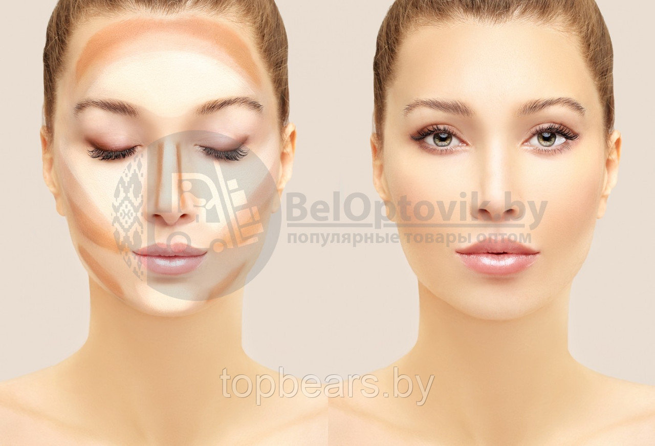 Хайлайтер для макияжа лица MSYAHO Powder Highlighter Pretty 3 color mix (3 тона х 10,5 g) Тон 02 - фото 9 - id-p215108430