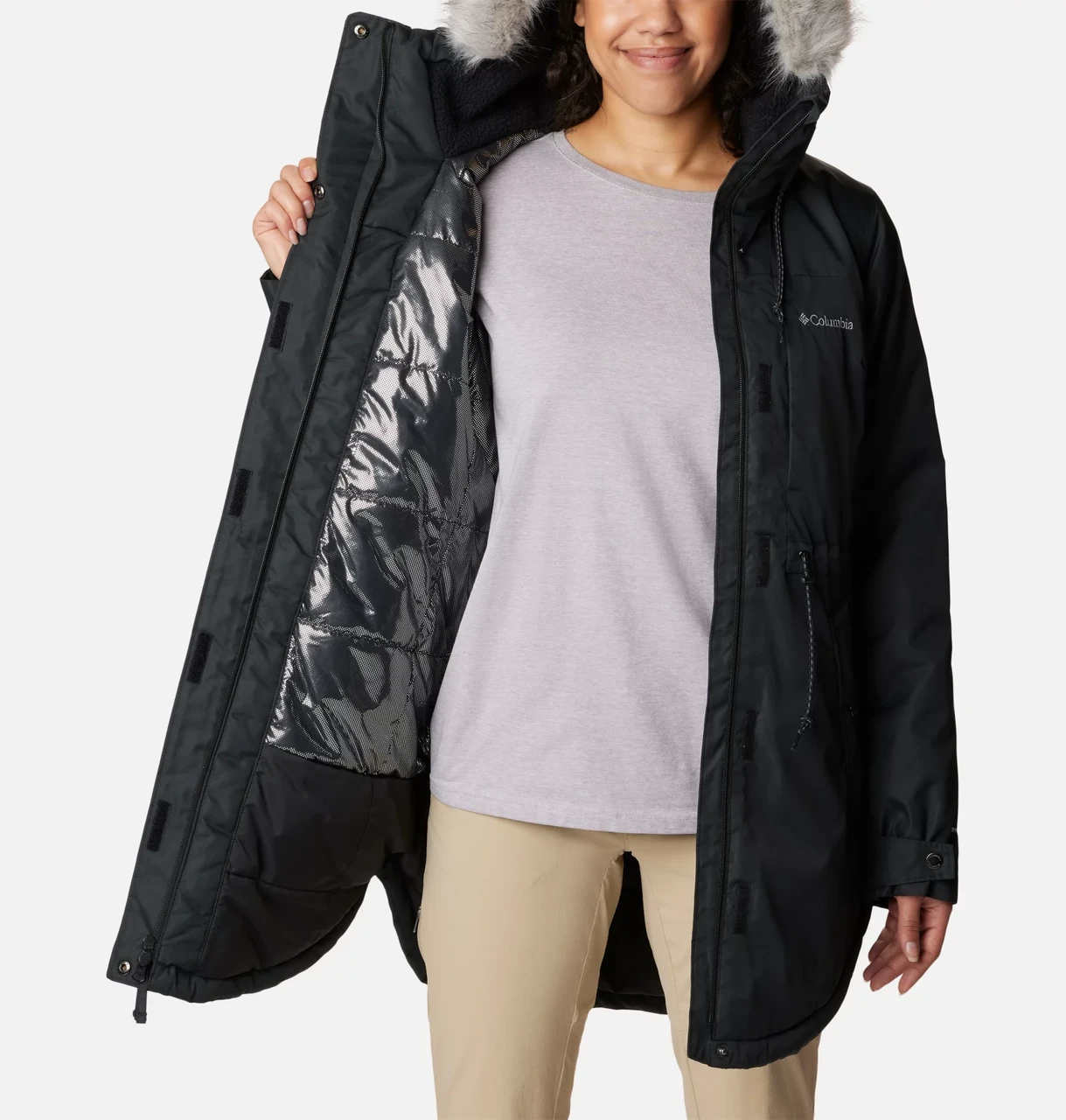 Куртка женская Columbia Suttle Mountain Mid Jacket черный 2051481-010 - фото 5 - id-p215064589