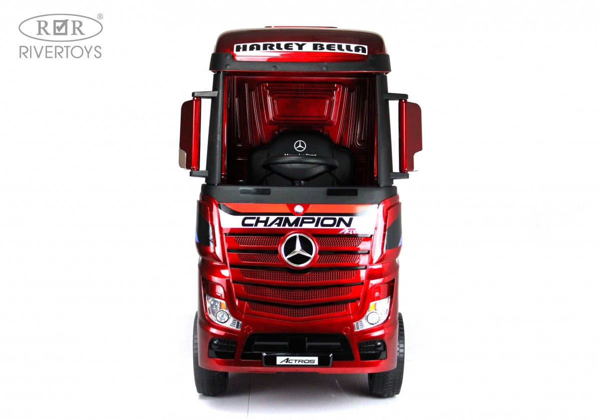 Детский электромобиль Mercedes-Benz Actros 4WD (HL358) вишневый глянец - фото 2 - id-p215114661