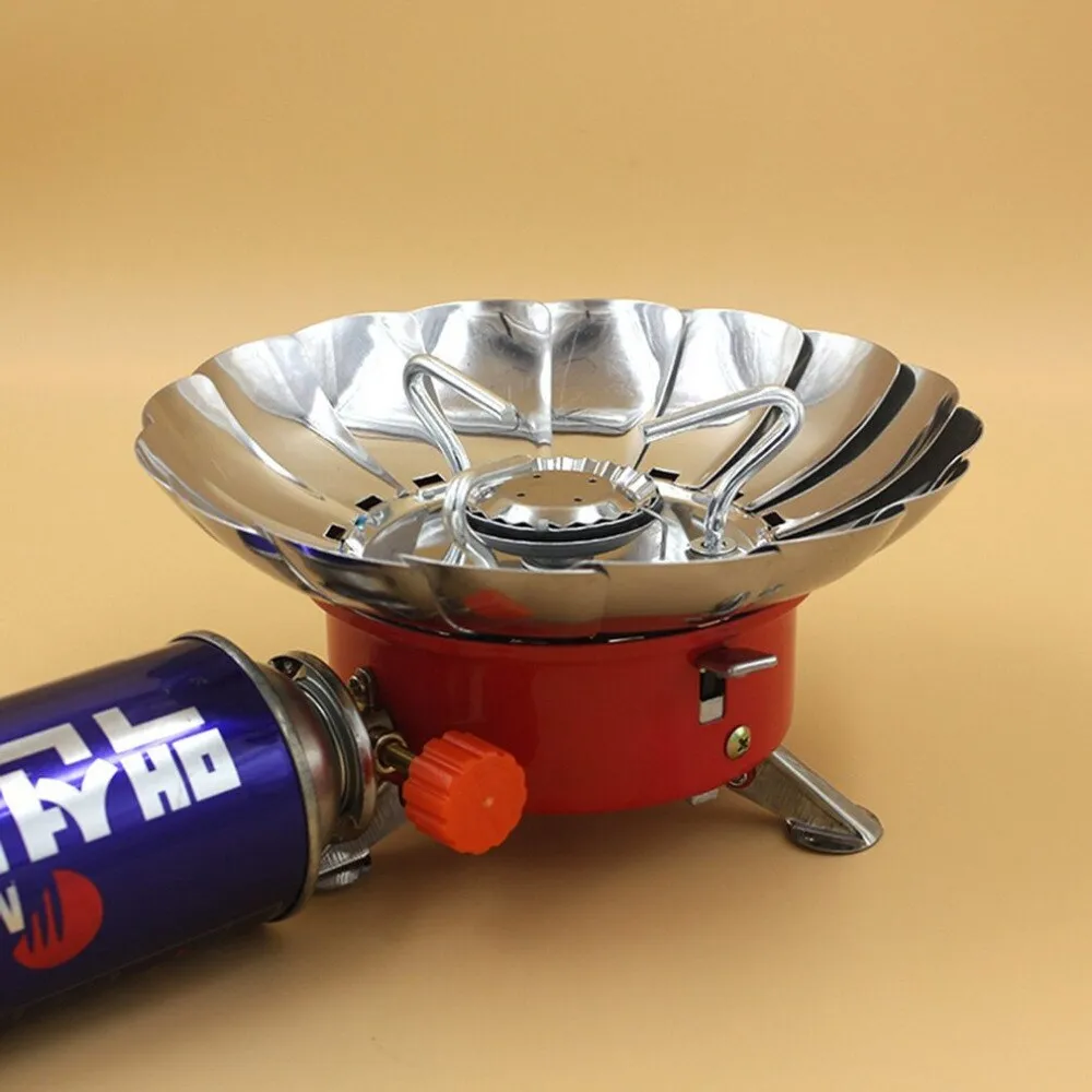 Портативная туристическая ветрозащитная газовая плита - горелка Windproof camping stove CS-102XL - фото 4 - id-p215115669