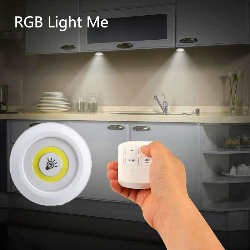 Набор портативных светодиодных светильников LED light with remote control с пультом ДУ (3 шт.) - фото 4 - id-p215115687
