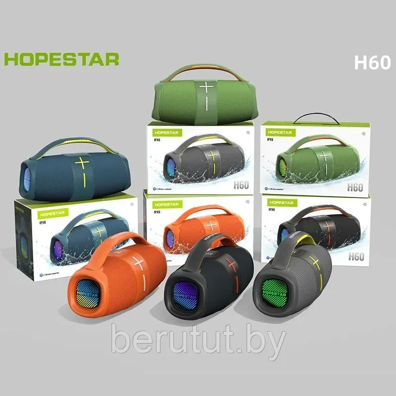 Колонка портативная музыкальная Bluetooth HOPESTAR H60 - фото 9 - id-p215116395