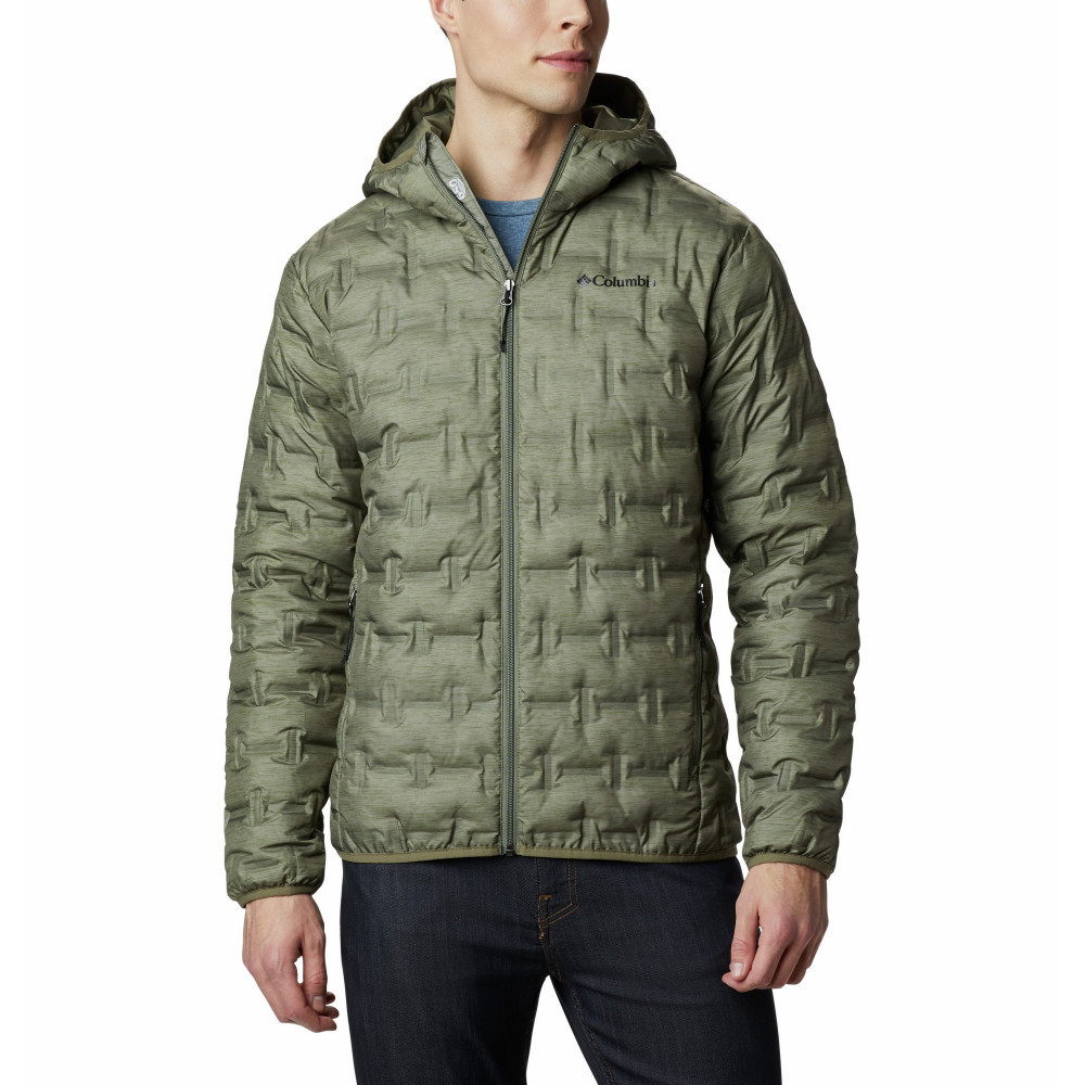 Куртка пуховая мужская Columbia Delta Ridge Down Hooded Jacket зеленый 1875892-397 - фото 1 - id-p215064639