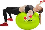 Мяч для фитнеса «ФИТБОЛ-65» Bradex SF 0720 с насосом, салатовый, фото 4