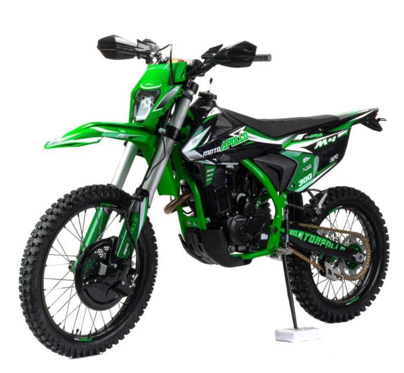 Мотоцикл Кросс Moto Apollo M4 300 EFI (175FMN PR5) зеленый - фото 1 - id-p215116906