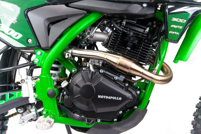 Мотоцикл Кросс Moto Apollo M4 300 EFI (175FMN PR5) зеленый - фото 3 - id-p215116906
