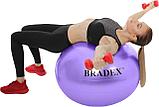 Мяч для фитнеса «ФИТБОЛ-65» Bradex SF 0718 с насосом, фиолетовый, фото 4