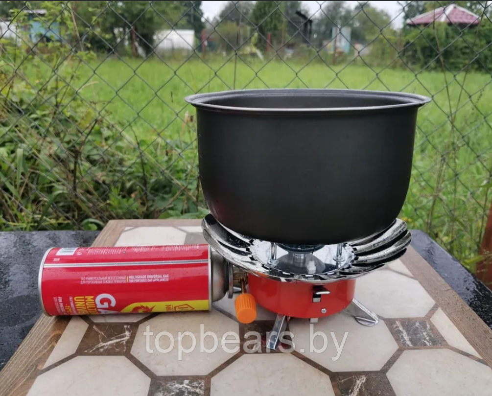 Портативная туристическая ветрозащитная газовая плита горелка Windproof camping stove ZT-203 - фото 7 - id-p215116955