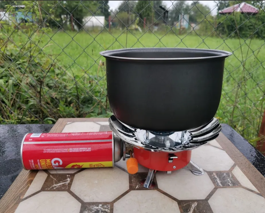 Портативная туристическая ветрозащитная газовая плита горелка Windproof camping stove ZT-203 - фото 7 - id-p215117039