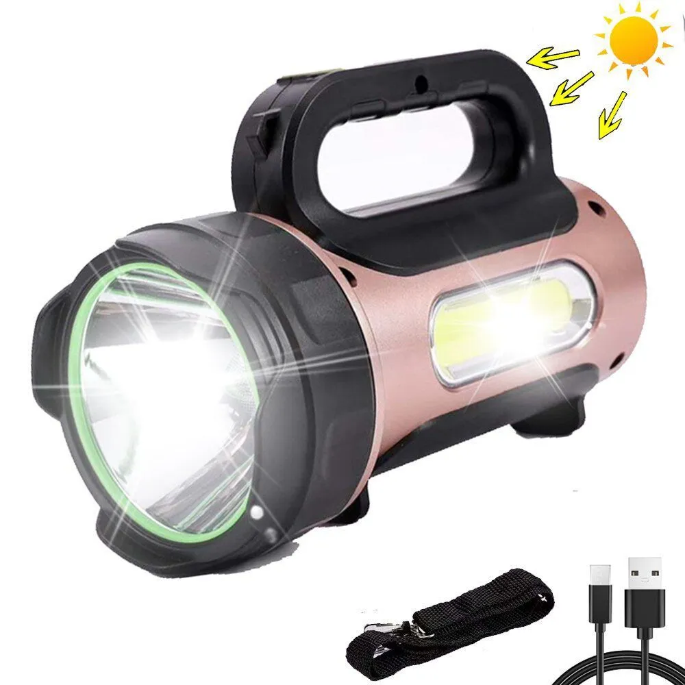 Ручной кемпинговый светодиодный фонарь-светильник HEL-T93 (USBсолнечная батарея, 7 режимов работы, с функцией - фото 2 - id-p215117042