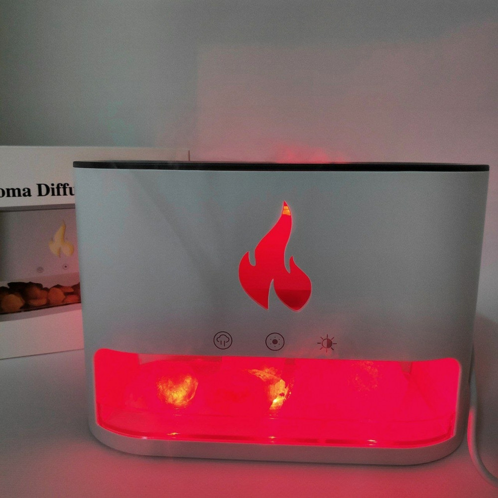 Аромадиффузор - ночник с эффектом камина Aroma Diffuser Touch Panel Version (4 вида подсветки, камни из - фото 5 - id-p215117046