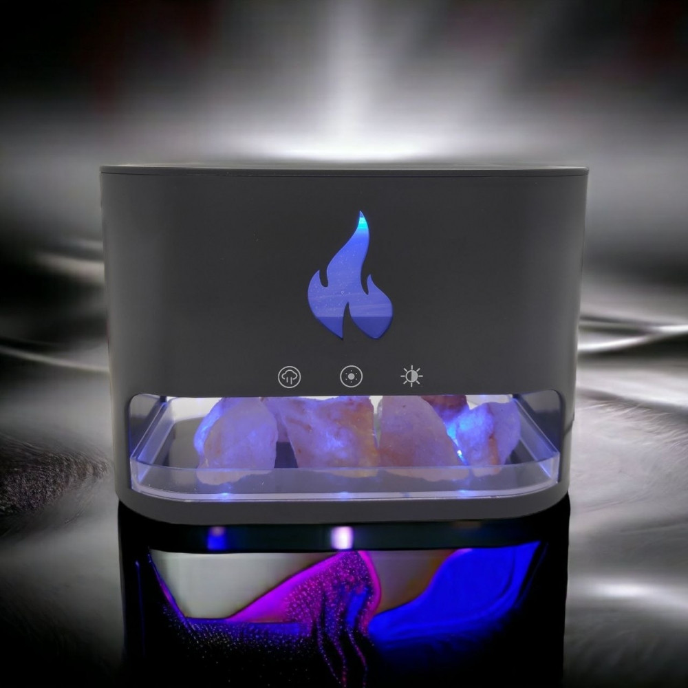 Аромадиффузор - ночник с эффектом камина Aroma Diffuser Touch Panel Version (4 вида подсветки, камни из - фото 8 - id-p215117046