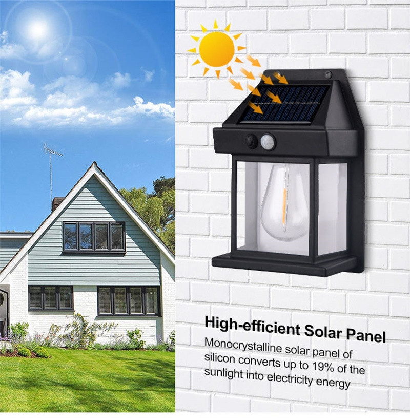 Светодиодный уличный светильник на солнечных батареях LED Solar interaction wall lamp BK-888 1W с датчиком - фото 10 - id-p215122323