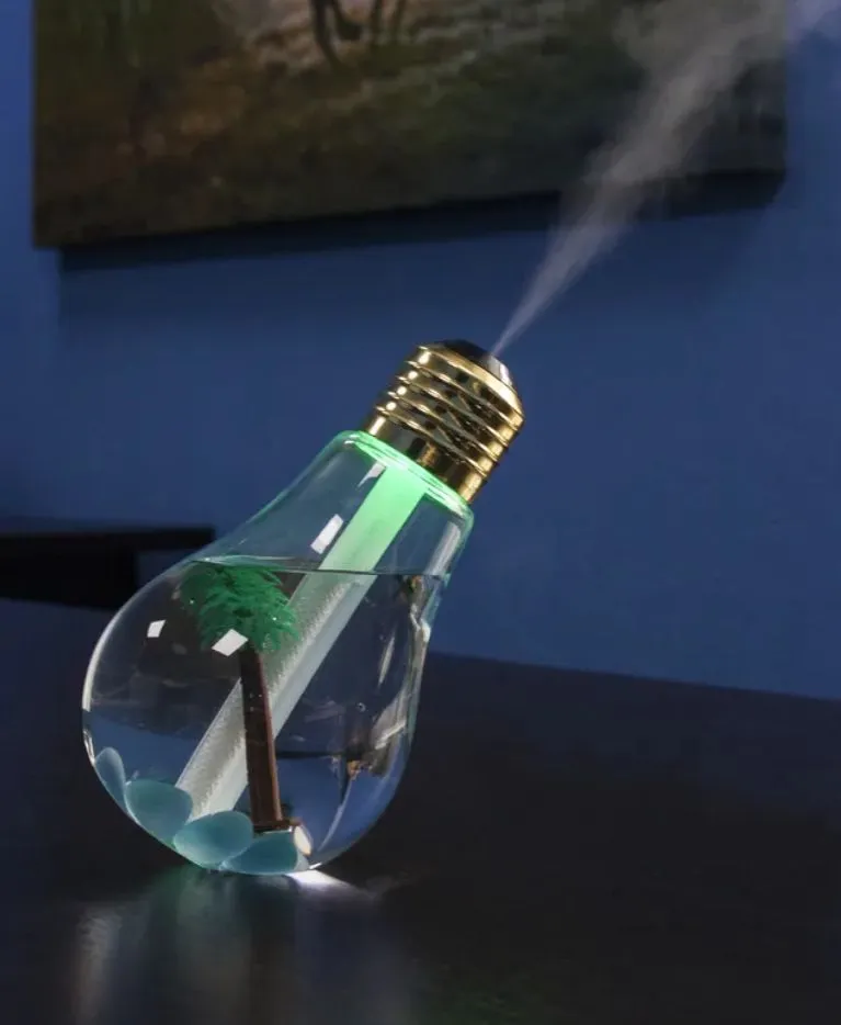 Увлажнитель (аромадиффузор) воздуха Лампочка BULB Humidifier с LED подсветкой, USB, 400 ml - фото 3 - id-p215122336