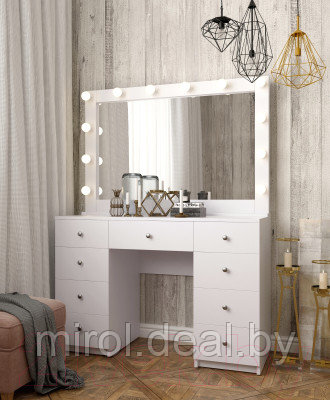 Туалетный столик с зеркалом Мир Мебели SV-05 с подсветкой - фото 2 - id-p215126442