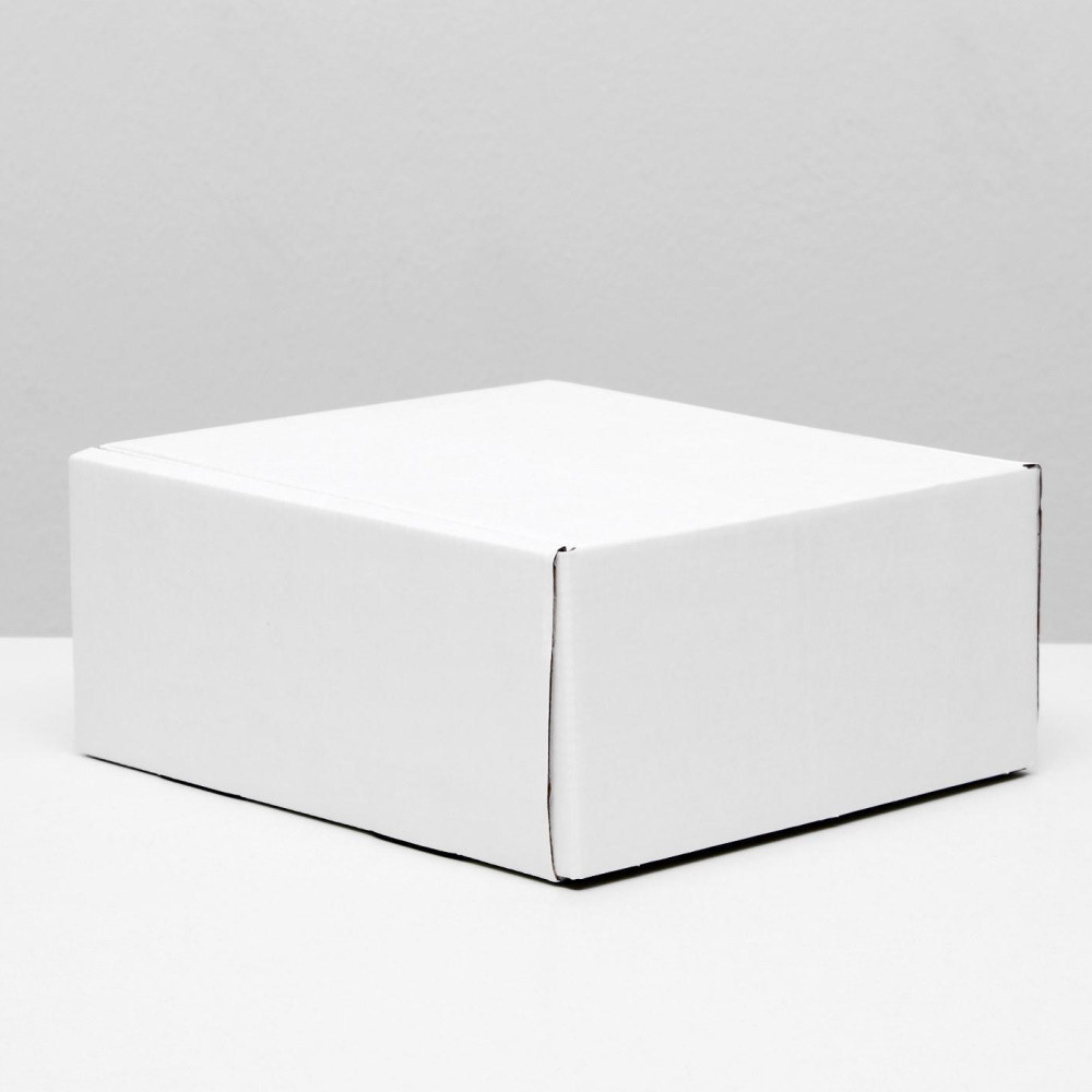 Коробка самосборная без окна 19 х 19 х 9 см белая - фото 1 - id-p215130663