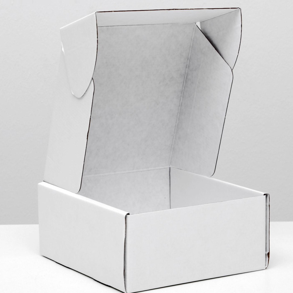 Коробка самосборная без окна 19 х 19 х 9 см белая - фото 2 - id-p215130663