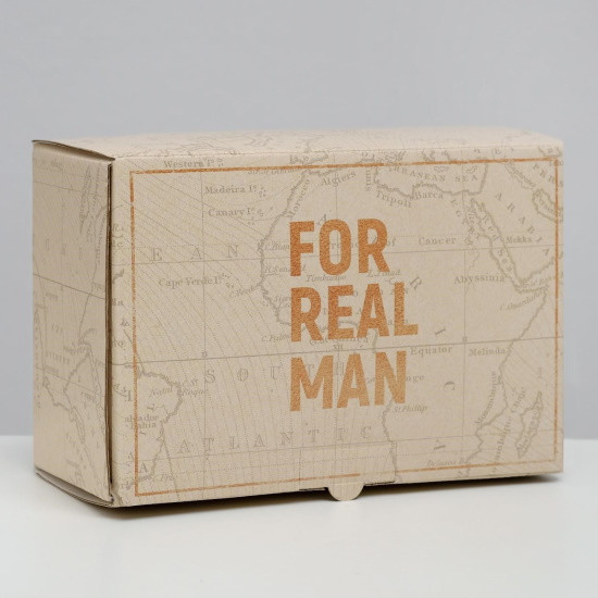 Коробка пенал For real man 22×15×10 см - фото 1 - id-p215130695