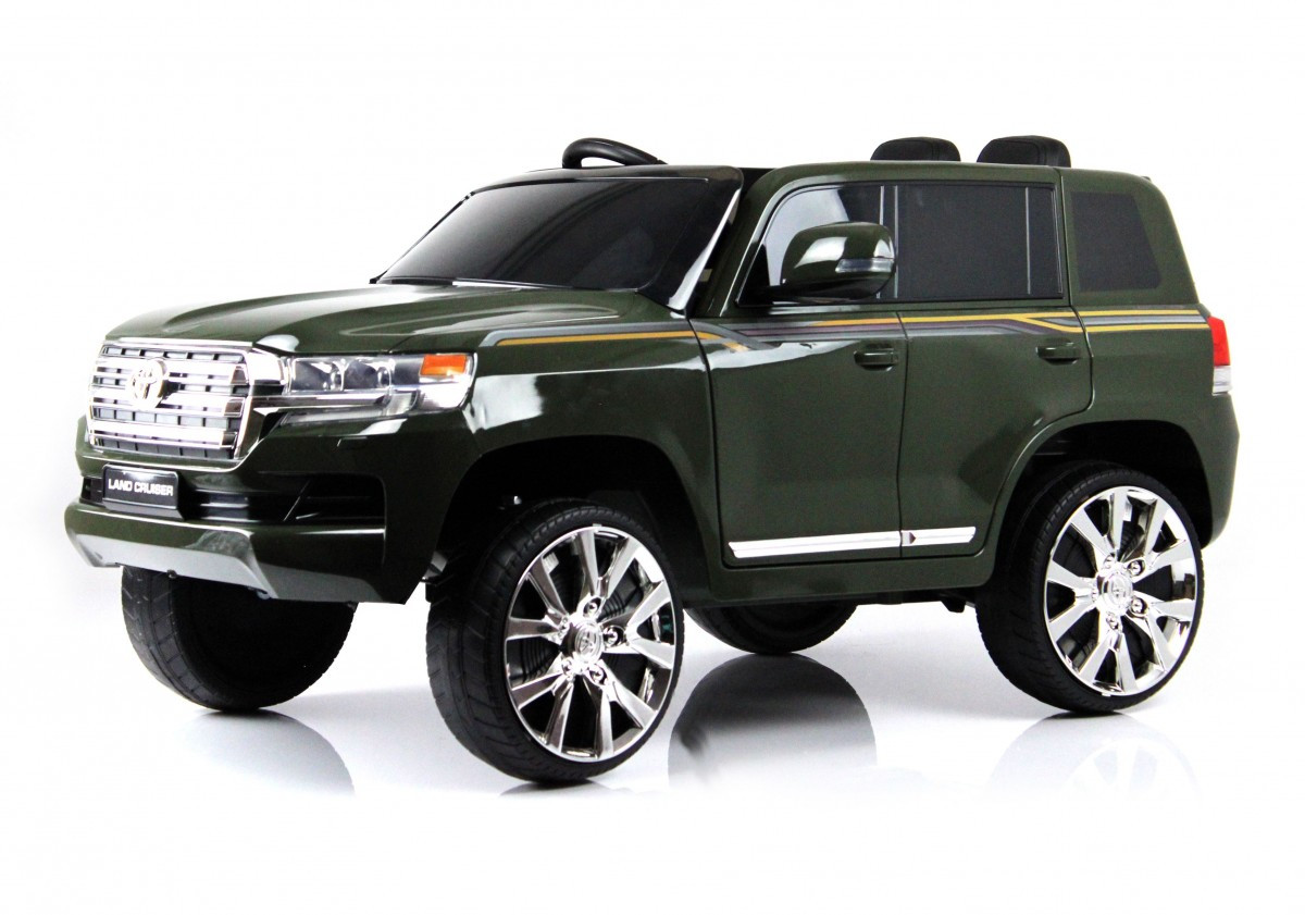 Детский электромобиль Toyota Land Cruiser 200 (JJ2022) зеленый глянец - фото 1 - id-p215132616