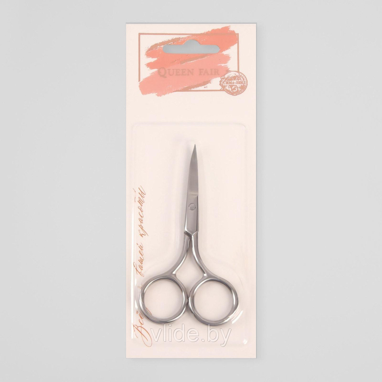 Ножницы маникюрные «Premium», загнутые, широкие, 9 см, на блистере, цвет серебристый - фото 3 - id-p215135811