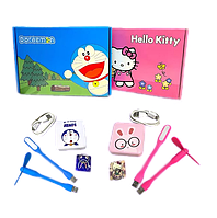 Детский подарочный набор для смартфона Hello Kitty & Doraemon (5 предметов)