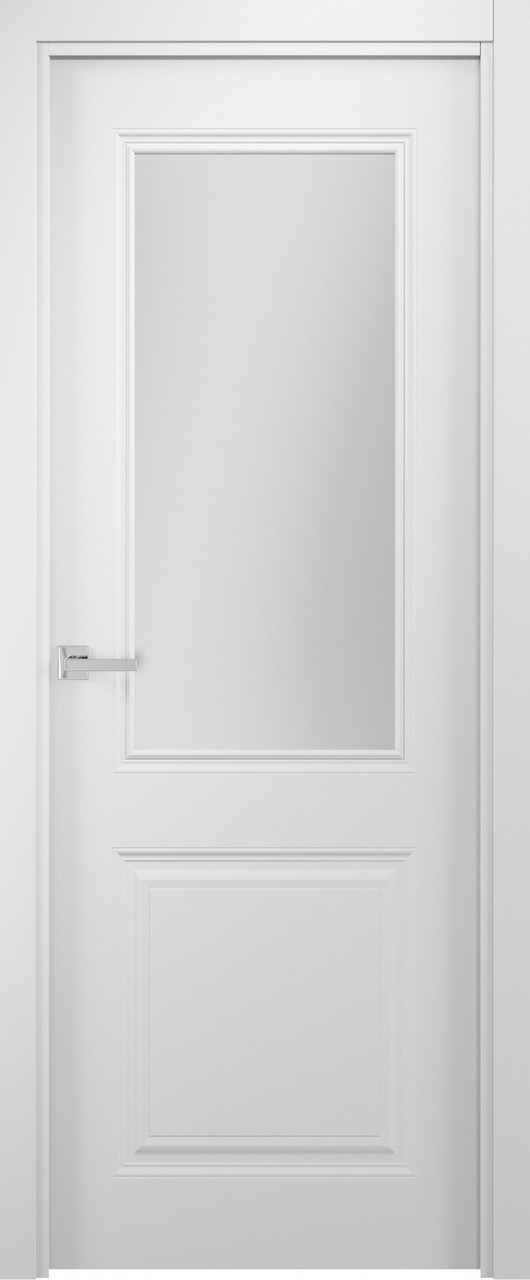 Современные двери Норд ПО ст. 800 "САТИНАТО" белый шелк