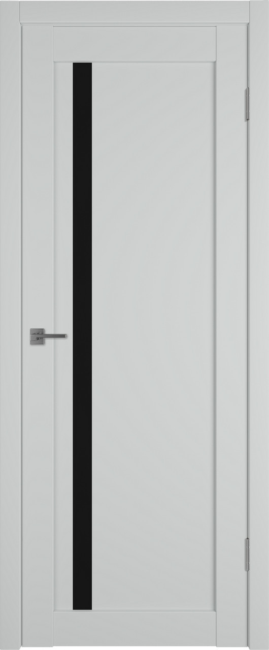 Emalex Дверное полотно E34 800x2000 Emalex Steel Black gloss (ЗПЗм1) R (Ю)
