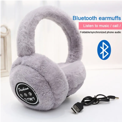 Беспроводные Bluetooth наушники меховые - фото 8 - id-p215137648