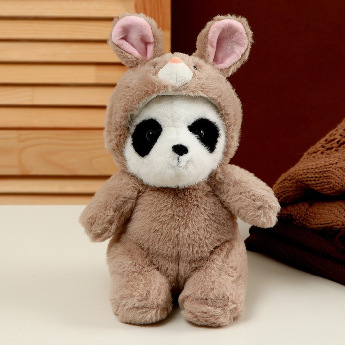 Мягкая игрушка «Панда» в костюме зайки, 25 см - фото 2 - id-p215138186