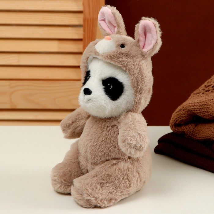 Мягкая игрушка «Панда» в костюме зайки, 25 см - фото 4 - id-p215138186