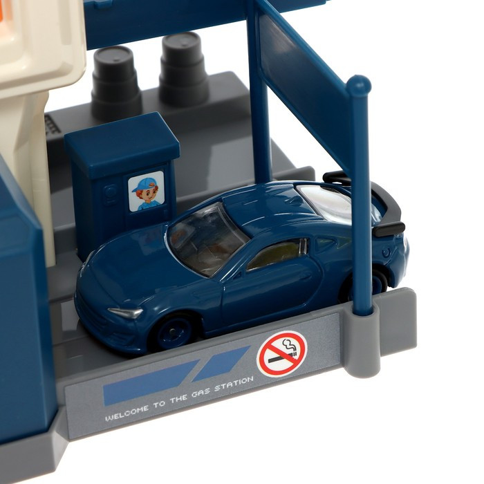 Парковка «Заправочная станция», 1 машинка, цвет синий - фото 6 - id-p215138236
