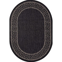 Ковёр овальный Vegas S002, размер 200x290 см, цвет black