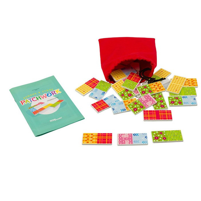 Развивающая игра из дерева «Домино в стиле patchwork» - фото 2 - id-p215139989