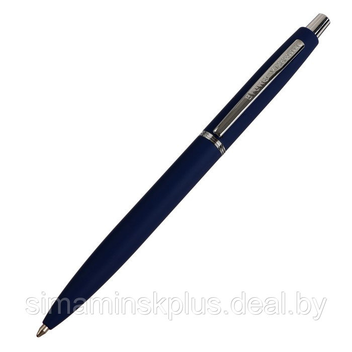 Ручка шариковая автоматическая San Remo 1.0 мм, металлический ярко-синий корпус, синий стержень, в тубусе - фото 2 - id-p215140654