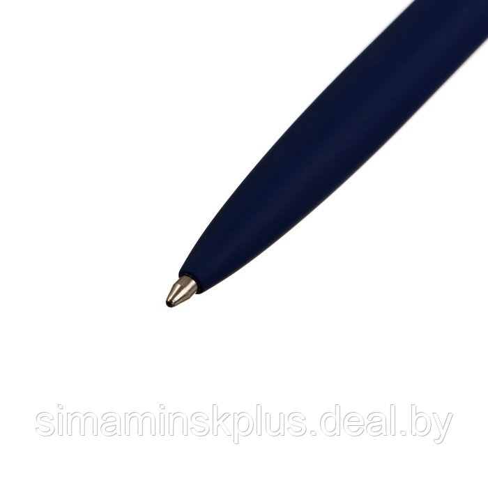 Ручка шариковая автоматическая San Remo 1.0 мм, металлический ярко-синий корпус, синий стержень, в тубусе - фото 3 - id-p215140654