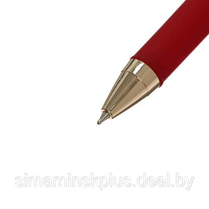 Ручка шариковая, 0.5 мм, Bruno Visconti MONACO, стержень синий, корпус красный, в металлическом футляре - фото 4 - id-p215140658