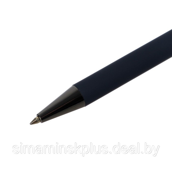 Ручка шариковая поворотная, 1.0 мм, Bruno Visconti Bergamo, стержень синий, синий металлический корпус, в - фото 4 - id-p215140666