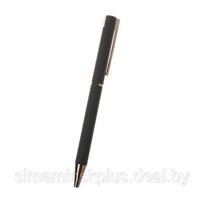 Ручка шариковая поворотная, 0.7 мм, Bruno Visconti Bergamo, стержень серый, серый металлический корпус, в - фото 2 - id-p215140674