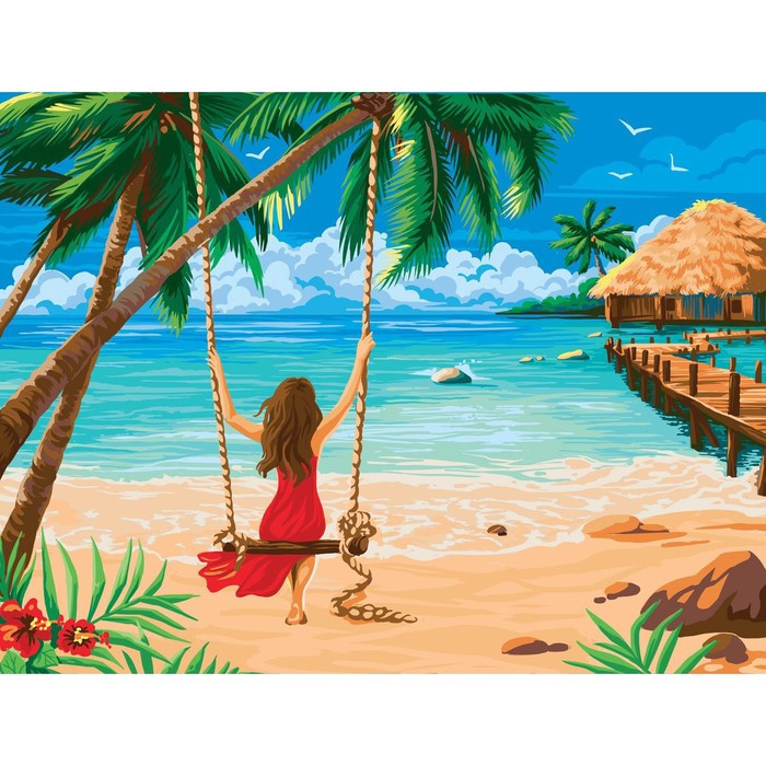 Картина по номерам на холсте с подрамником «Райский уголок», 40х30 см - фото 1 - id-p215141502