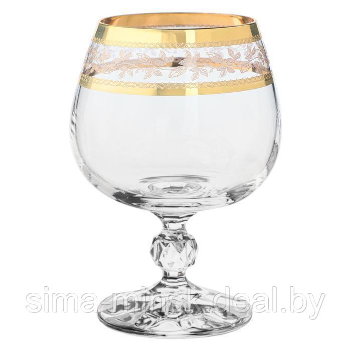 Набор бокалов для бренди Sterna, декор «Панто золото», 250 мл x 6 шт. - фото 1 - id-p215141932