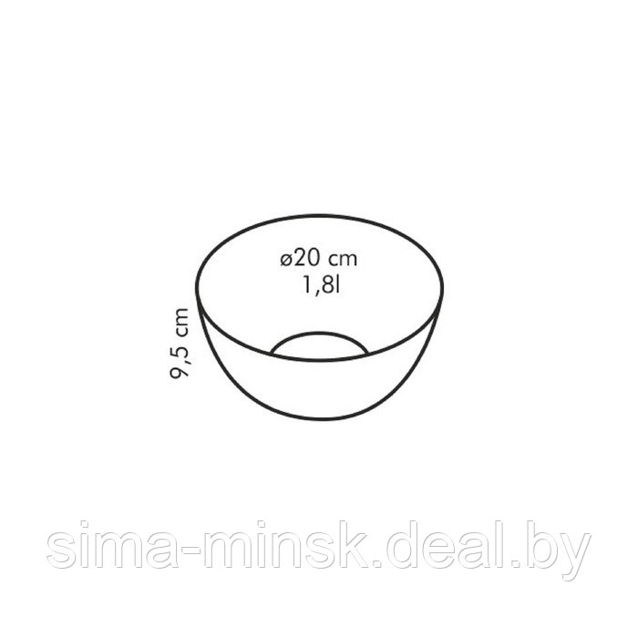 Стеклянная миска Tescoma Giro, d=20 см - фото 2 - id-p215141699